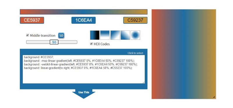 Gradient CSS Generator: Tạo ra các hiệu ứng gradient tuyệt đẹp cho trang web của bạn một cách dễ dàng và nhanh chóng với Gradient CSS Generator. Công cụ này cung cấp nhiều tùy chọn tùy chỉnh để bạn có thể tạo ra các mẫu gradient độc đáo và thu hút người dùng đến trang web của mình.